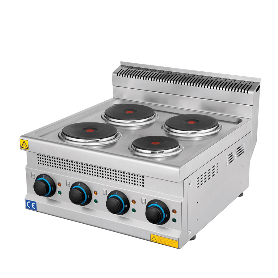 Electric Cooker 4 Plates Stainless Steel