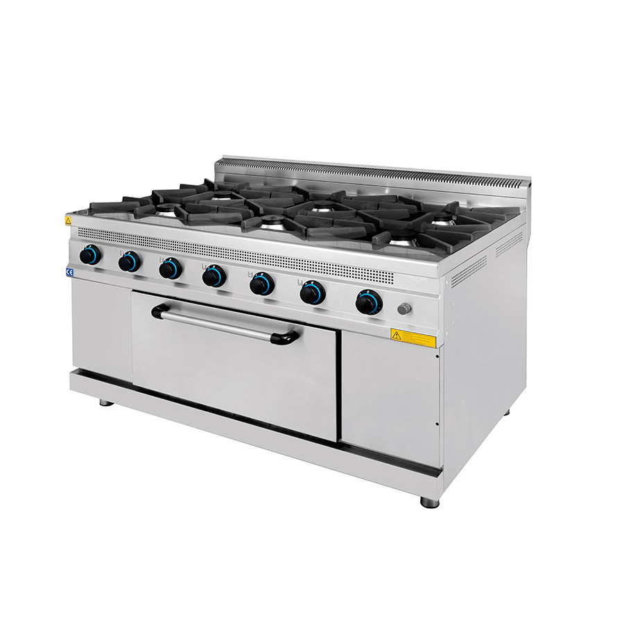 Cucina A Gas 6 Fuochi Con Forno