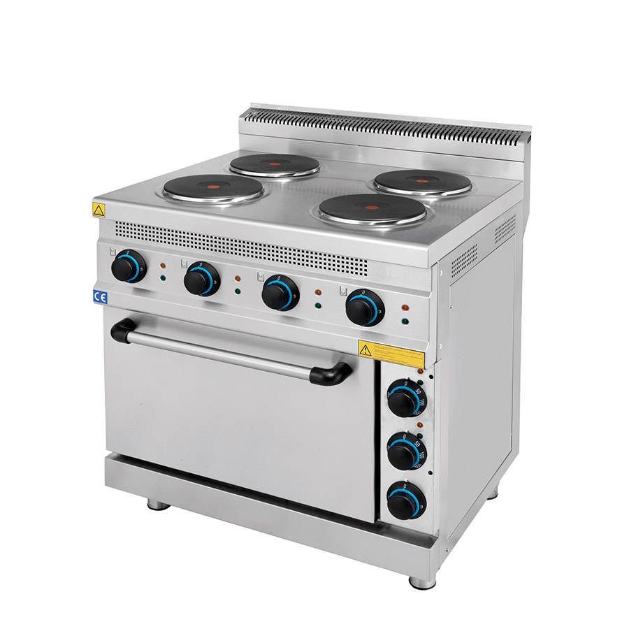 Cucina Elettrica 4 Piastre Con Forno