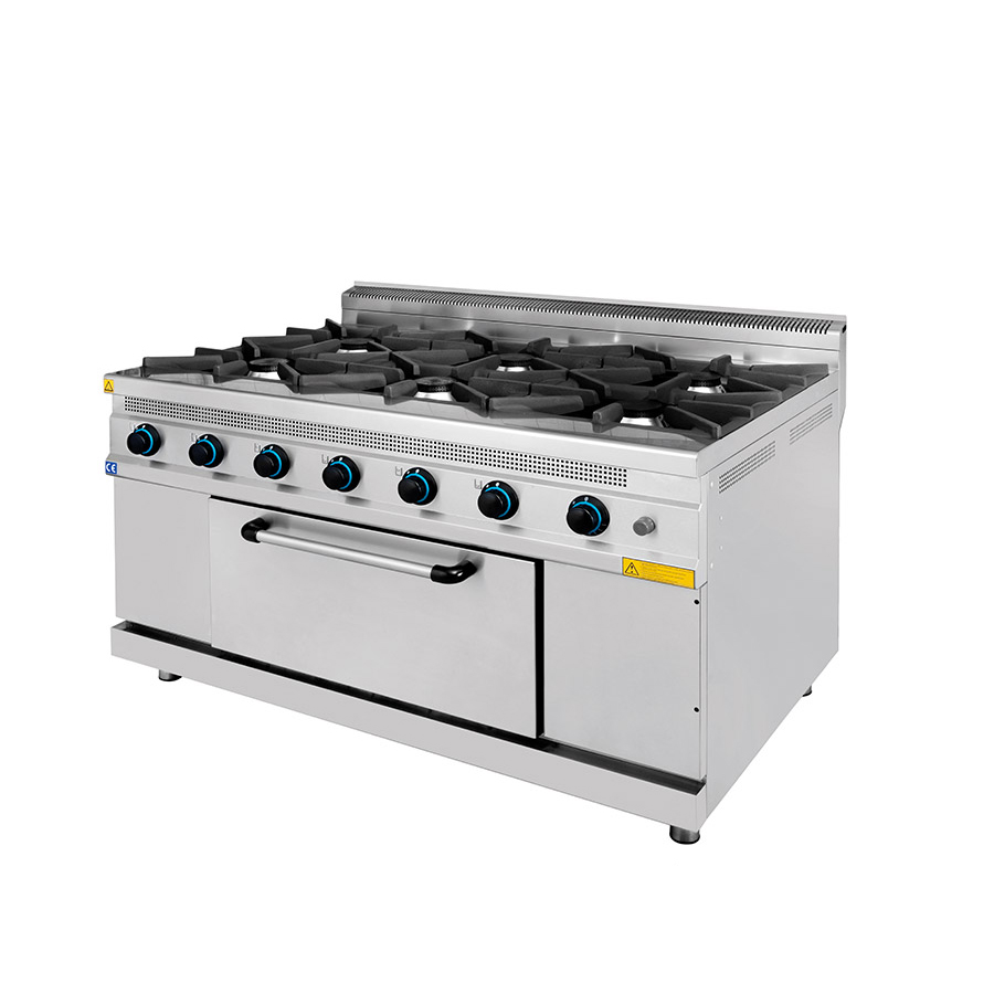 Gas Range 6 Burners With Oven